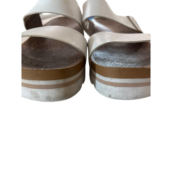 Reef Womens Cushion Vista High Cloud Size 9 Leather Slip On Beach Sandal Cork - Picture 10 of 10